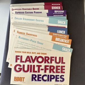 Vintage Recipe Cards 2000 Rodale Banish Your Belly Butt & Thighs Lot Of 50